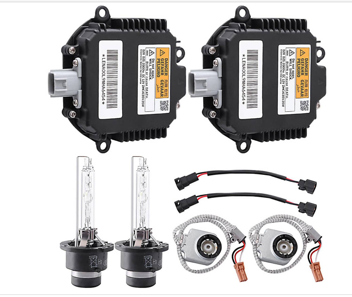 Solidspare 2Pcs For 07-15 Infiniti G35 G37 Q40 Q50 Xenon Ballast Igniter HID D2S Bulb Kits