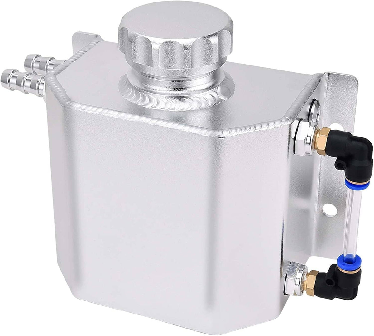 Solidspare Universal 1L Aluminum Radiator Coolant Overflow Bottle Recovery Water Tank