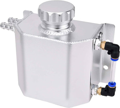 Solidspare Universal 1L Aluminum Radiator Coolant Overflow Bottle Recovery Water Tank