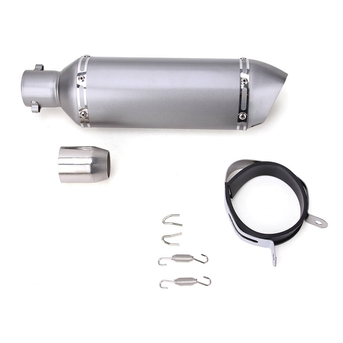 Solidspare Motorcycle Titanium 38-51mm Exhaust Muffler Pipe Removable Pit Dirt Street Bike