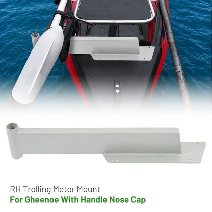 Solidspare RH Boat Trolling Motor Mount Aluminium  For Gheenoe W/ Handle Nose Cap Mount
