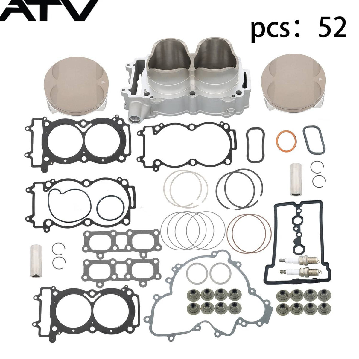 Solidspare For Polaris RZR Trail S 1000 2021-23 3023156 Cylinder Gasket Piston Overhaul Kit