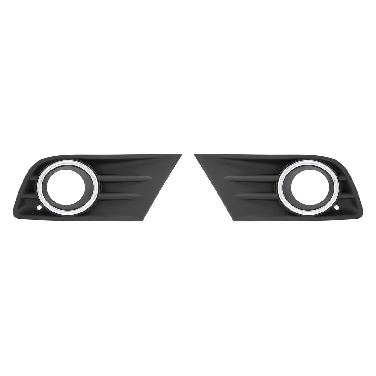 Solid Spare Left Right Fog Light Cover Bezel w/Chrome Ring Trim For Honda Pilot 2012-2015