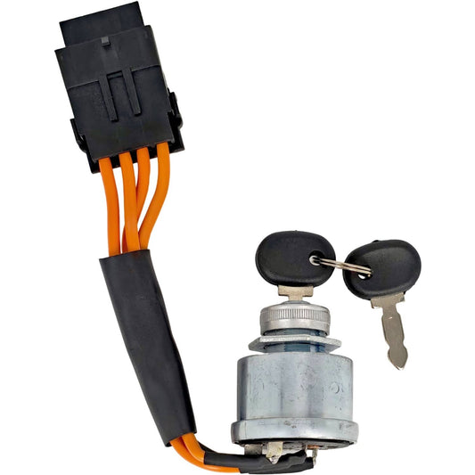 Solid Spare 86569718 Ignition Switch Key Assy w/ 2 Key for New Holland 3-Cylinder Tractor