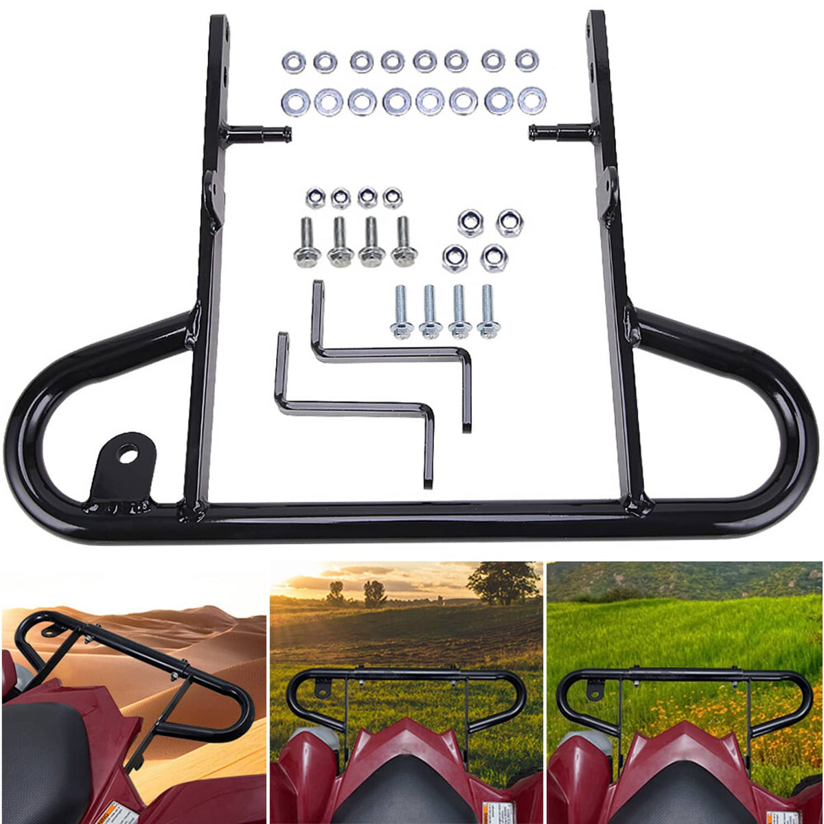 Solidspare Upgraded Grab Bar Rear Wide Aluminum Grab Bar For 2006-2024 Raptor 700 700R