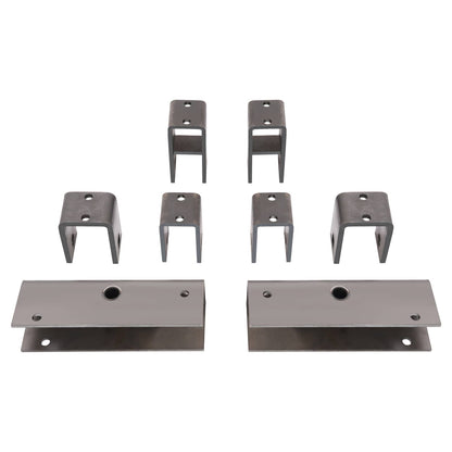 Solidspare 2" Slipper Spring Tandem Axle Hanger Kit w/ 2 Equalizer Bolts For Trailer