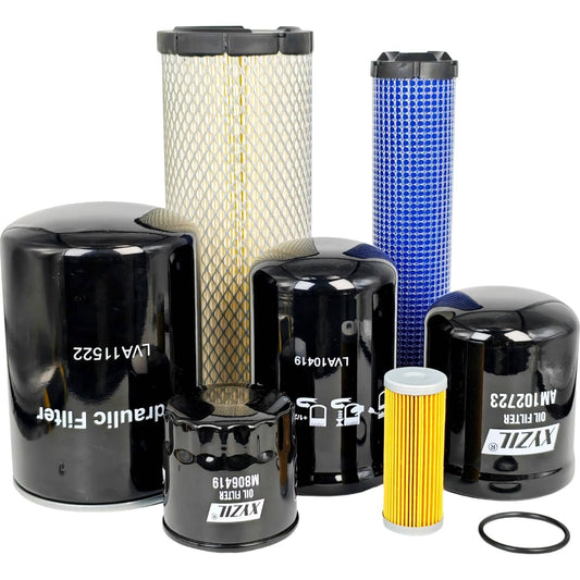Solid Spare LVA21194 Filter Kit Fit John Deere HST Hydraulic Oil Engine Fuel Inner Outer Air