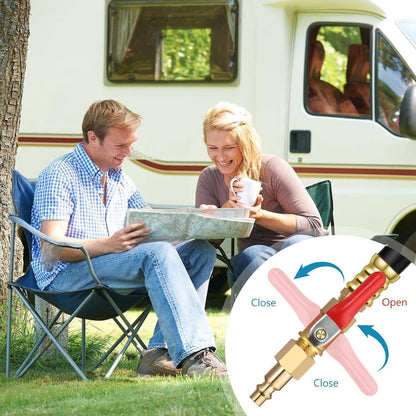 Solidspare Camper Winterizing Kit Blowout Shut Off Valve Adapter Hose Faucet For RV Trailer