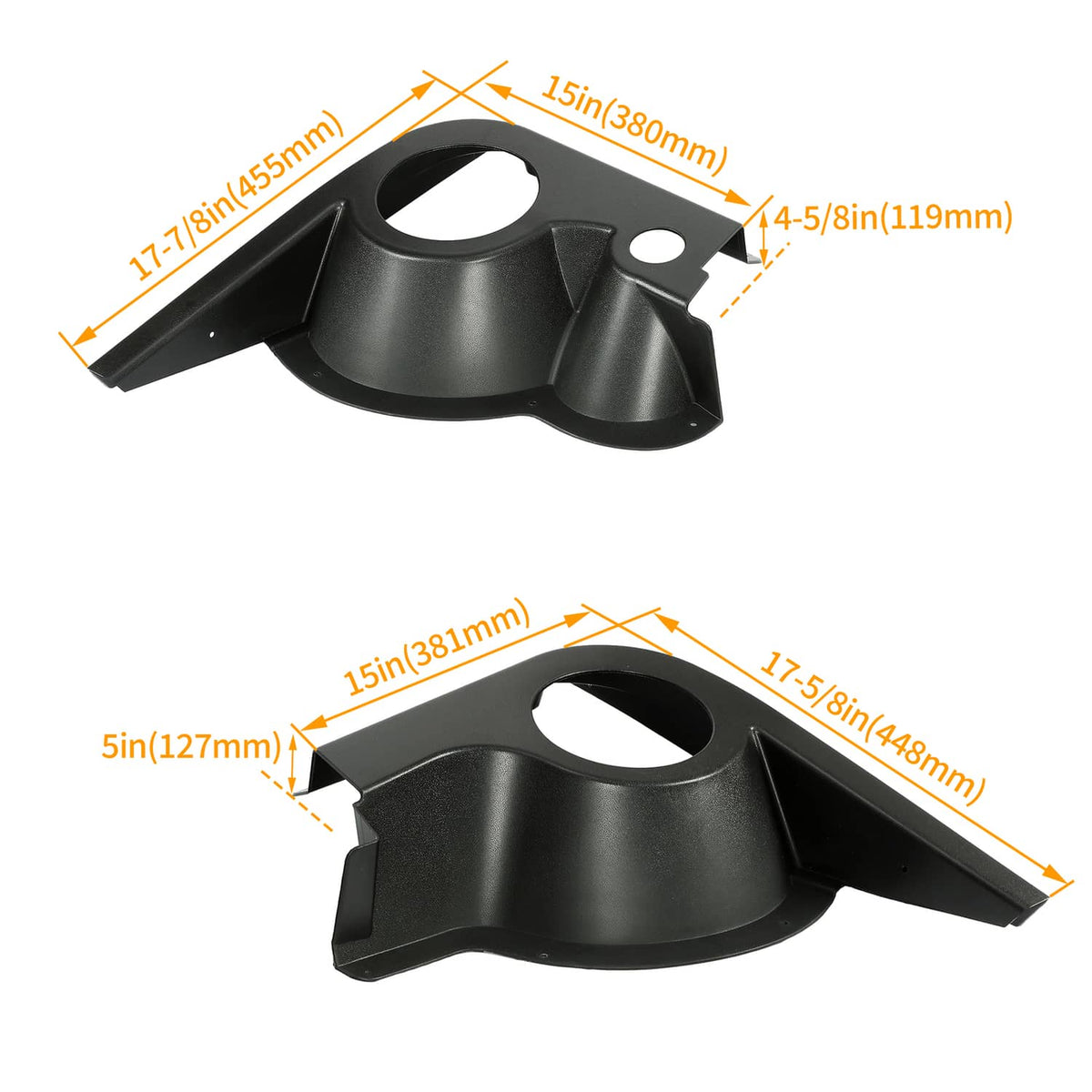 Solidspare For EZGO TXT Golf Cart Speaker Pods Fits 6.5" Speakers Audio Stereo Housings