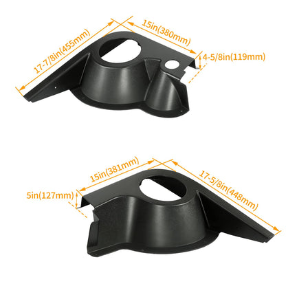 Solidspare For EZGO TXT Golf Cart Speaker Pods Fits 6.5" Speakers Audio Stereo Housings