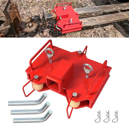 Solidspare Forklift Trailer Hitch Receiver 2'' Tow Hitch Attachments for Dual Pallet Fork