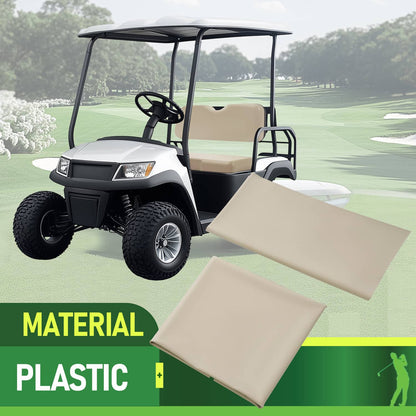 Solidspare Tan Golf Cart Front Seat Cushion Cover + Seat Back Cover For EZGO RXV 2008-Up