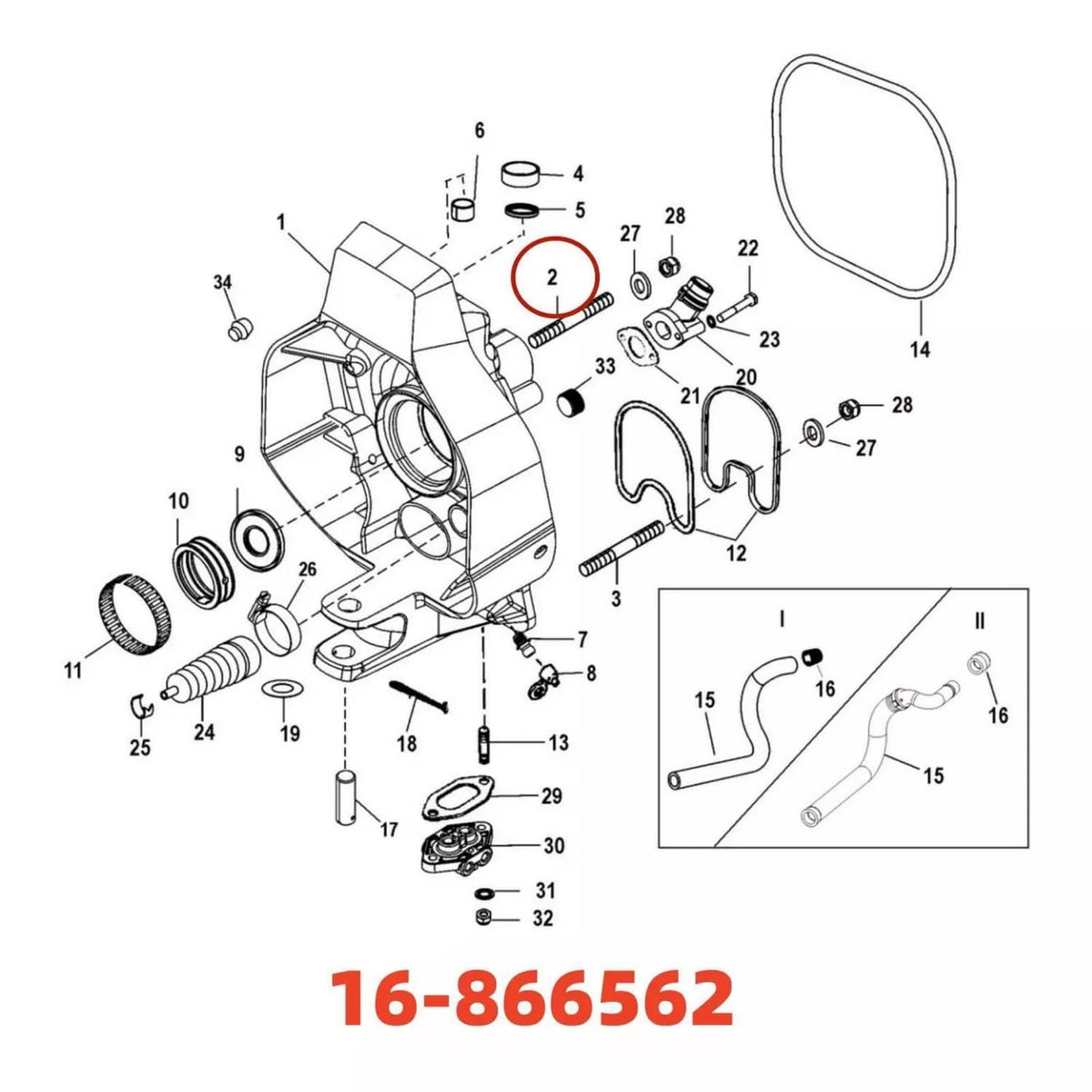 Solid Spare MerCruiser Stud Use W/Gimbal Housing 16-56296 16-866562 4pcs