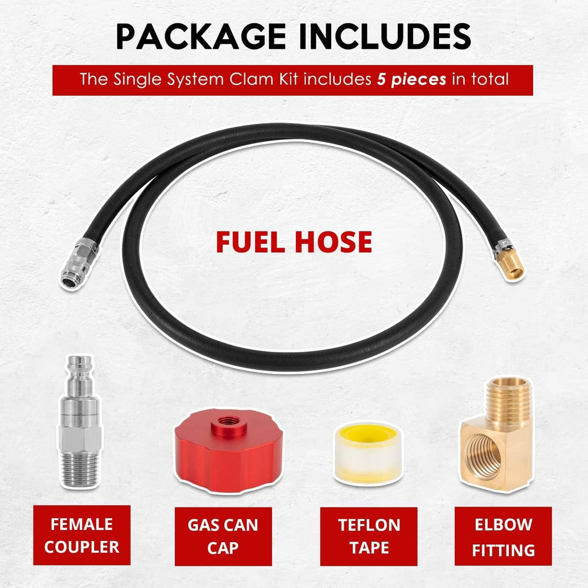 Solidspare HND1.2CS Single Fuel System Clam Kit Fit For Honda EU1000i & EU2000i Generator