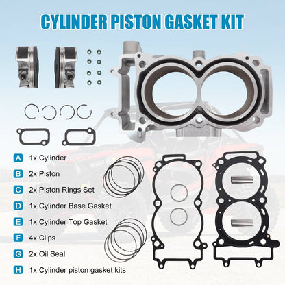Solidspare For Polaris 1000/RZR/XP 2014-2018 93mm Cylinder Gasket Piston Kit 3023156 ATV
