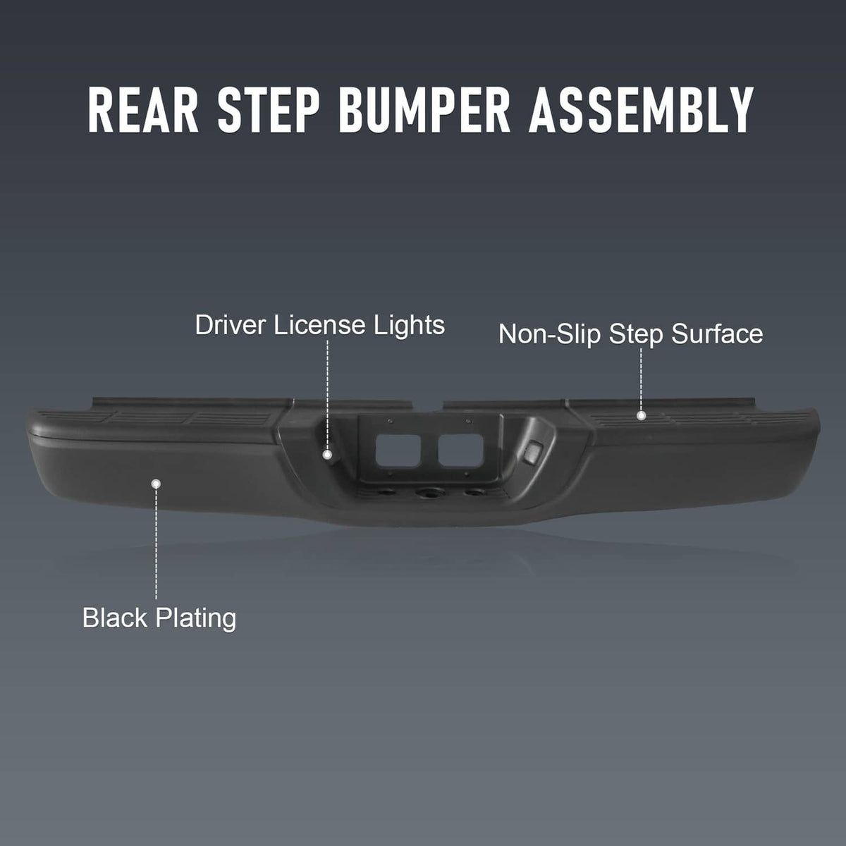 Solidspare For Toyota Tundra 2000-2006 Powder Coated Rear Step Bumper Complete Assembly