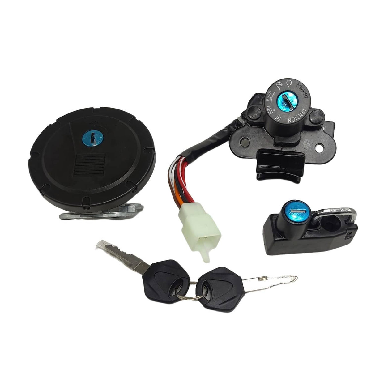 Solidspare Ignition Switch Fuel Gas Cap Lock Set For Kawasaki KLX250/250S/SF KLX125 KL250