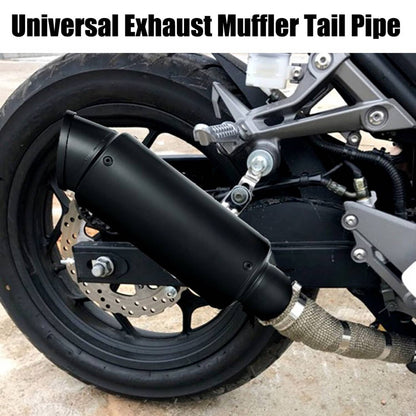 Solidspare Universal Exhaust Muffler Tail Pipe Slip on DB Killer Black Motorcycle Exhaust