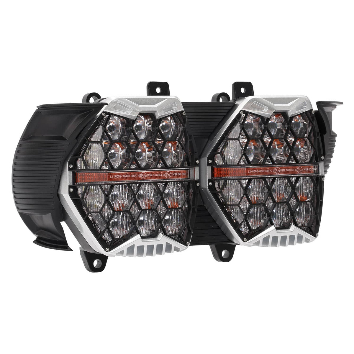 Solidspare For Road Glide 2015-2024 Dual LED Headlight Headlamp Projector High/Low Beam DRL