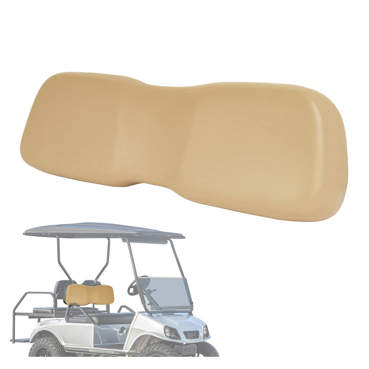 Solidspare For Club Car DS Golf Cart 2000.5-up Tan Front Seat Back Backrest Cushion