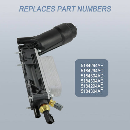 Solidspare Oil Filter Adapter Housing For 2011-13 Chrysler Dodge Jeep 3.6L V6 OE# 5184294AE
