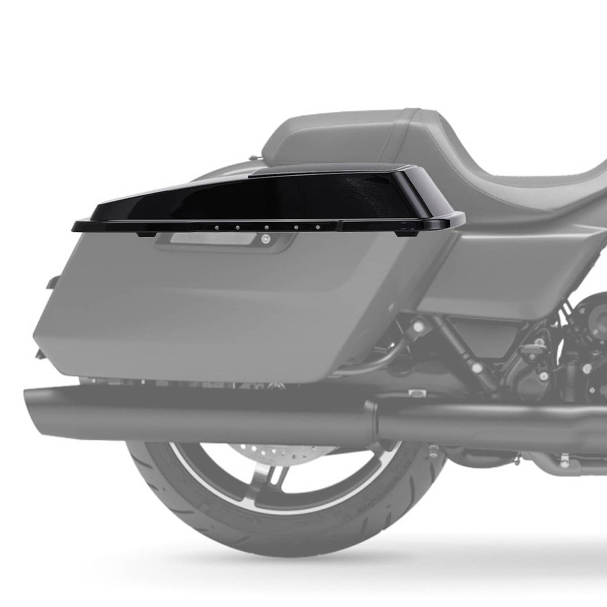 Solidspare Pair Hard Saddlebag Speaker Lid Covers For 1993-2013 Harley Touring Street Glide