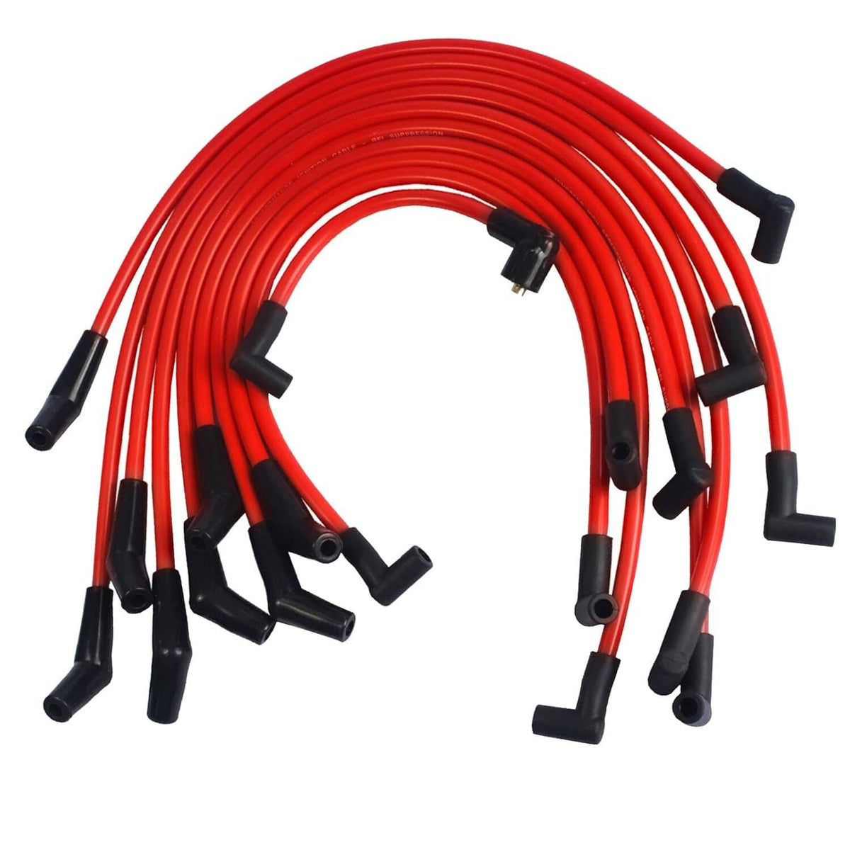 Solidspare 10Pcs Racing Spark Plug Wires 10.5mm M12259C301 For Ford 5.0L 5.8L SB SBF 302