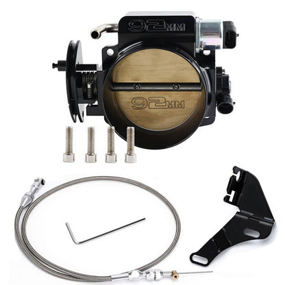 Solidspare 92MM Black Throttle body+TPS IAC+Bracket For Chevy GM Gen III LSX LS LS1 LS2 LS7