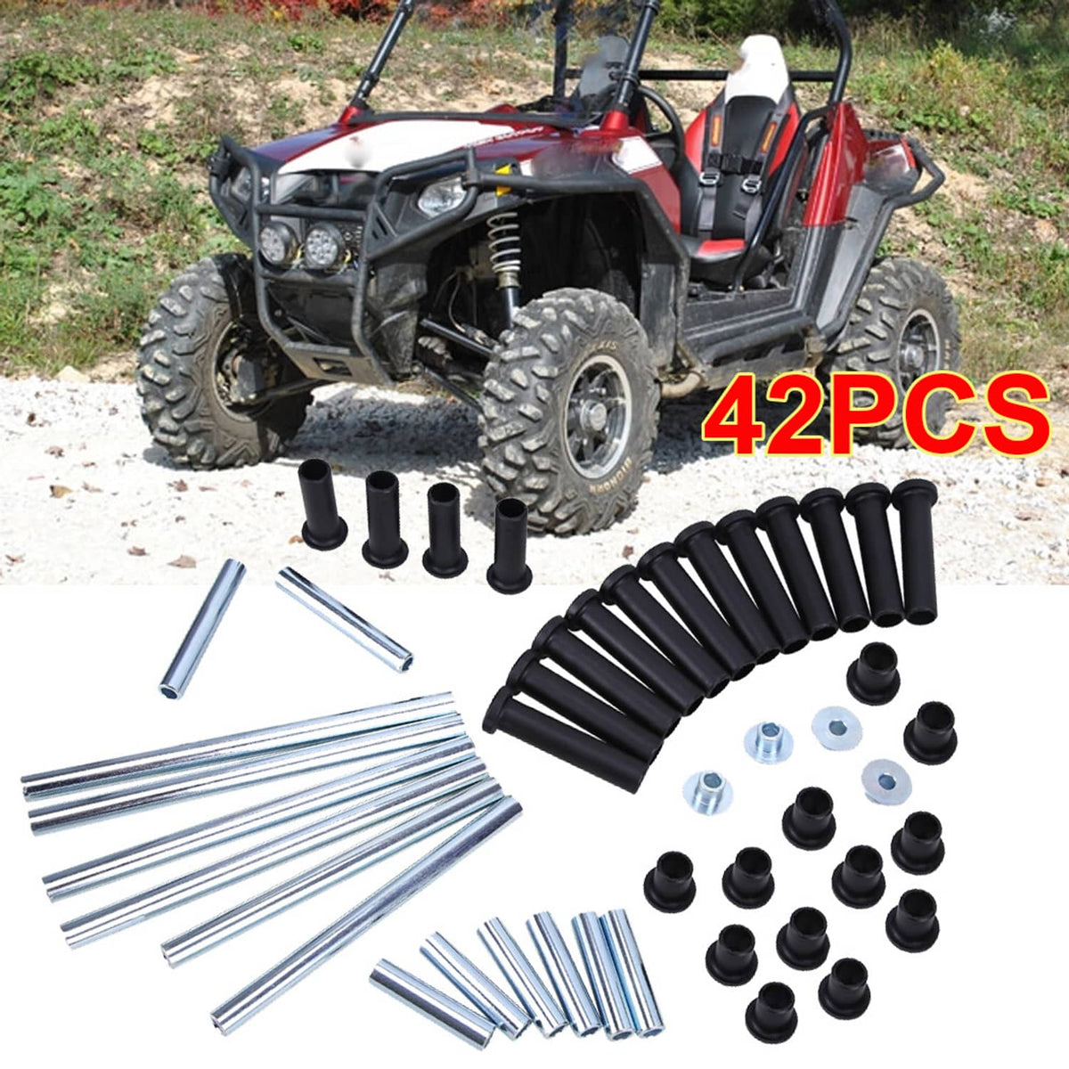 Solidspare Front and Rear Complete A-Arm Bushing Kit for 08-14 Polaris RZR 800 RZR S 4 800