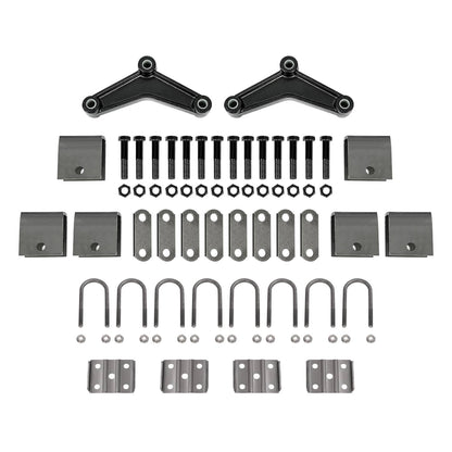 Solidspare Tandem Trailer Axle Suspension Kit U-bolt Hanger Kit 4 Leaf Springs Equalizer