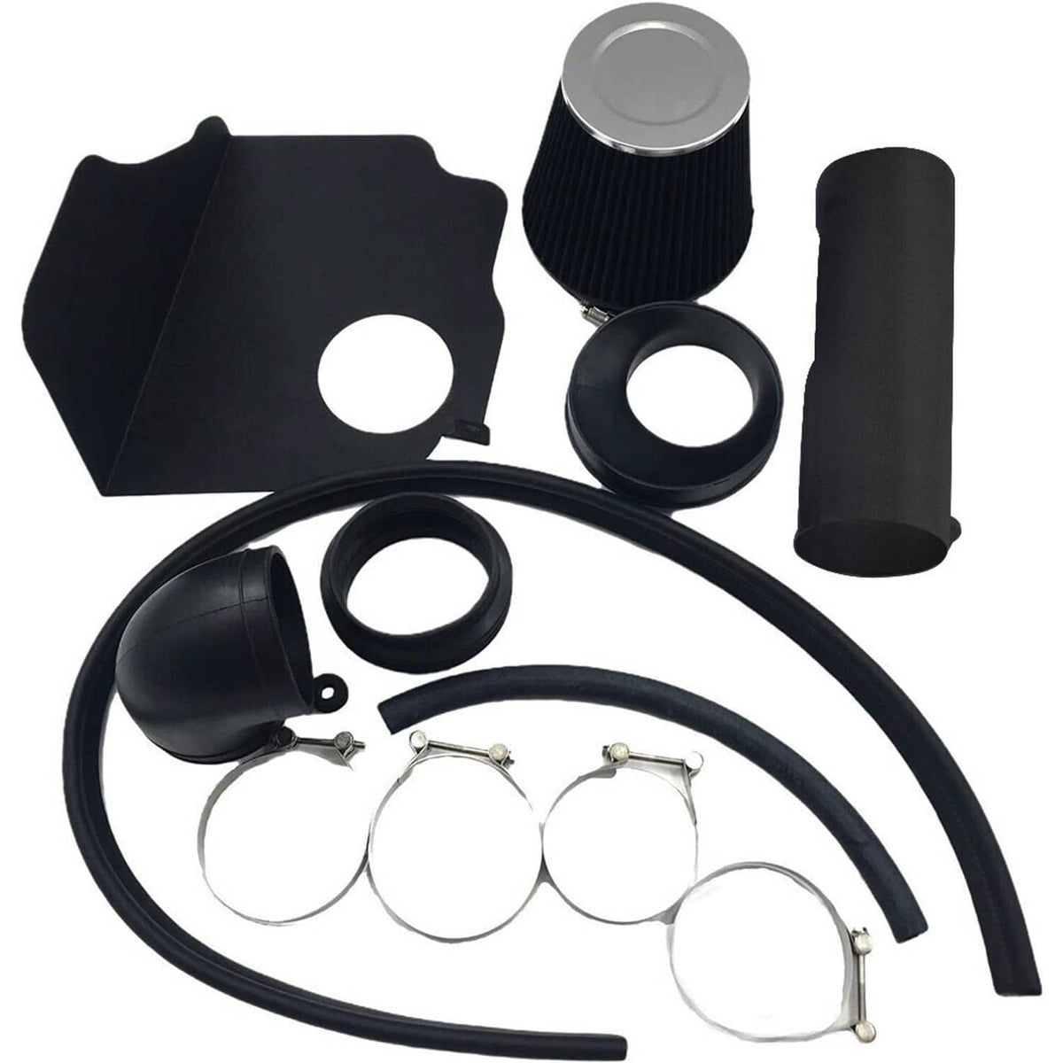 Solidspare 4" Cold Air Intake Kit + Heat Shield for 05-10 Dodge Chrysler HEMI 5.7L 6.1L V8