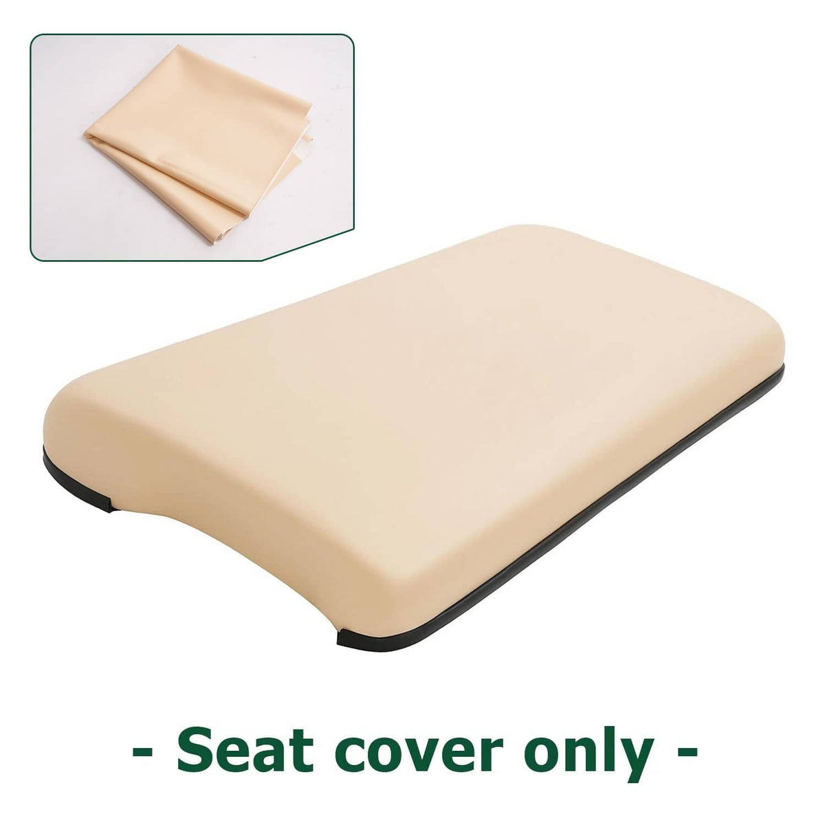 Solidspare For Club Car Precedent 2004-up Golf Cart Front Seat Cover Beige Seat Bottom