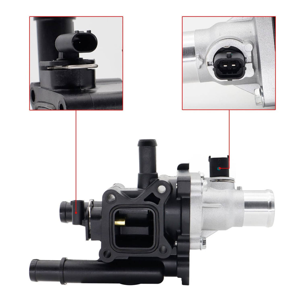 Solidspare Thermostat Assembly Water Outlet for Chevrolet Sonic Cruze Limited 1.8L 25192228