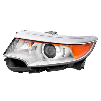 Solid Spare Left Driver Side For Ford Edge 2011-2014 Headlight Lamp W/Bulb 5 Pins Projector