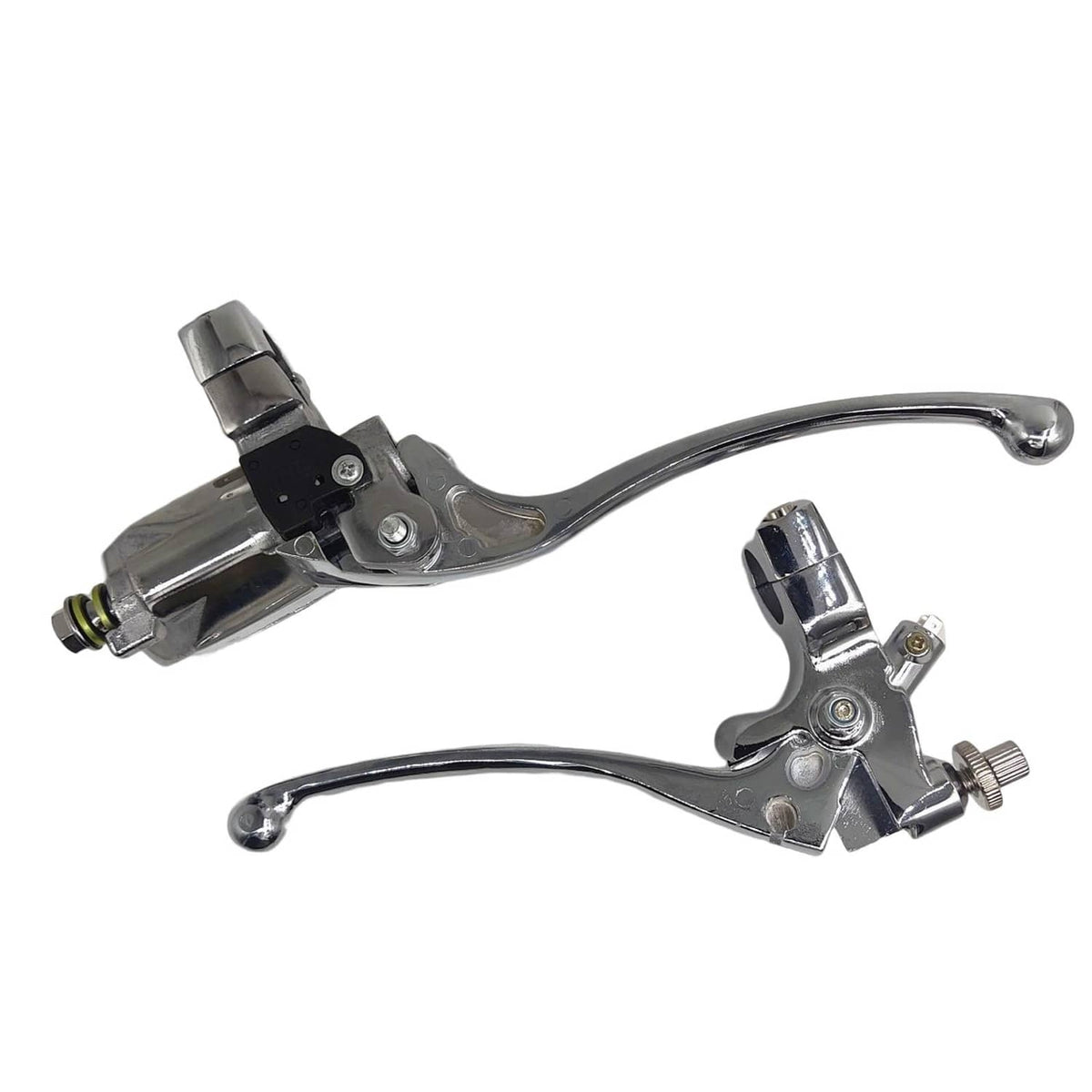 Solidspare US 1" Motorcycle Handlebar Hydraulic Brake Master Cylinder Clutch Lever Chrome
