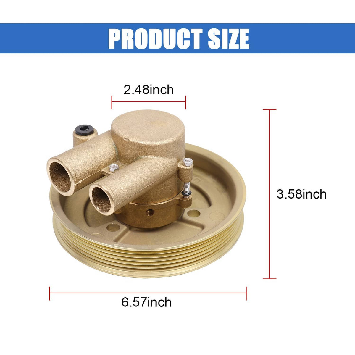Solidspare Raw Water Sea Pump For VOLVO PENTA 4.3L 5.0L 5.7L Replaces 21212799 3812519