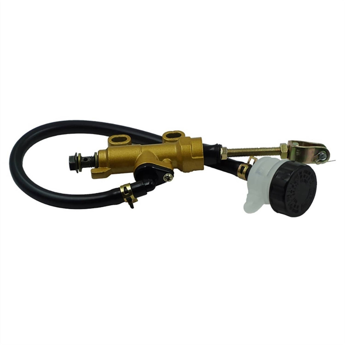 Solidspare Silver Rear Brake Master Cylinder Pump Reservoir for ATV Motorcycle Dirt Bike