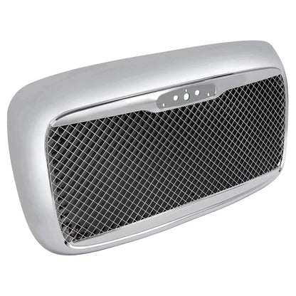 Solid Spare Fits 00-12 Freightliner Columbia Front Grille W/BUG Screen Chrome Mesh Style