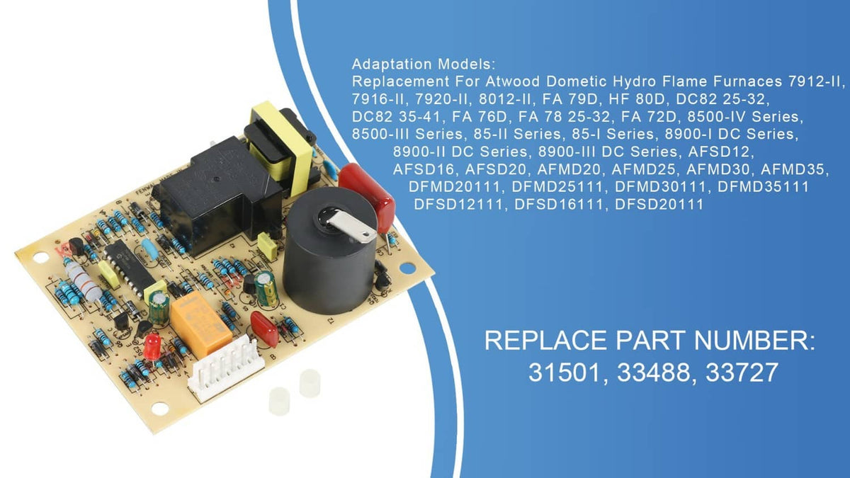 Solidspare RV Furnace Ignition Control Circuit Board For Atwood Dometic 31501 33488 33488