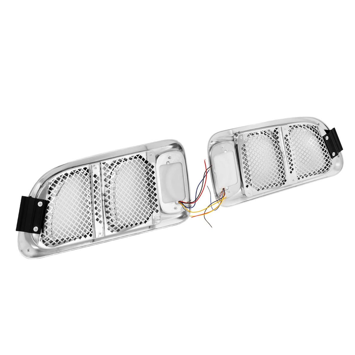 Solid Spare Pair Hood Side Vents Silvery Air Intake Trim Fit 1997-2009 Sterling Truck