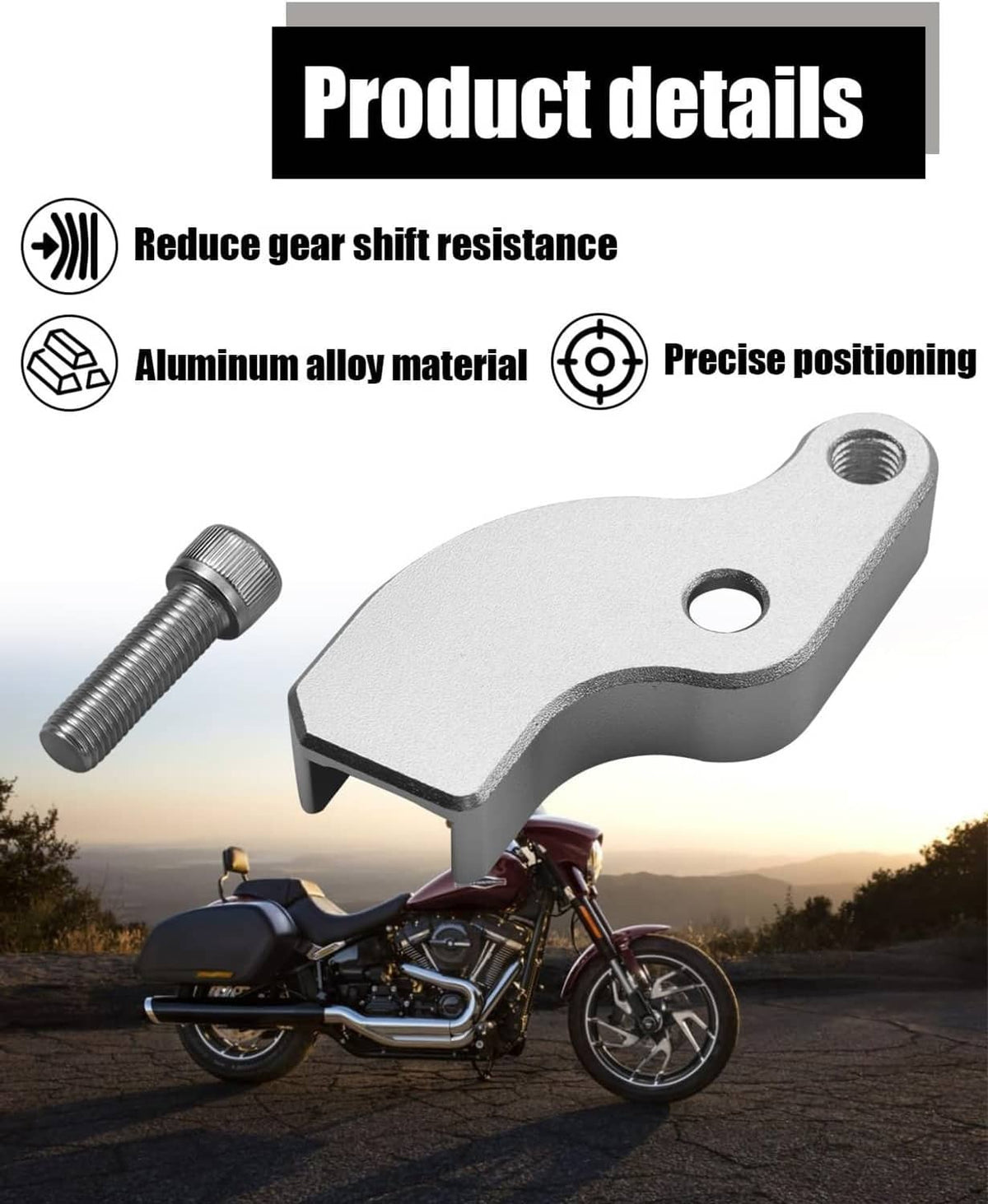 Solidspare Chrome Gear Shift Neutral Assist Bracket For Harley Softail FLFB Touring Glide