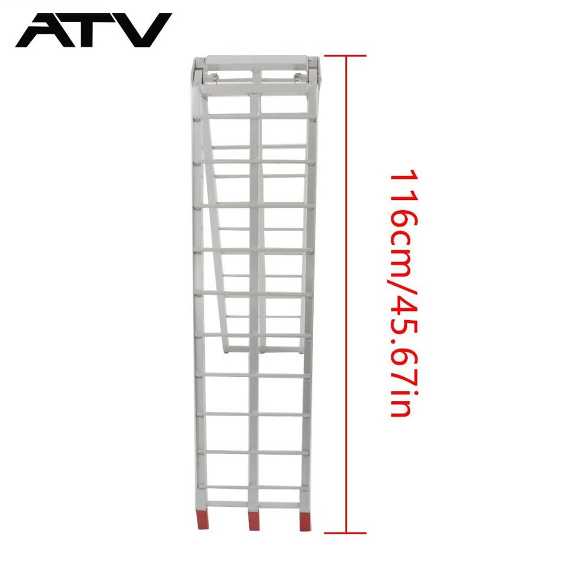 Solidspare Fit For Pickup Trucks Bed 2 × Aluminum Ramp 1500 LBS Foldable Loading Ramps