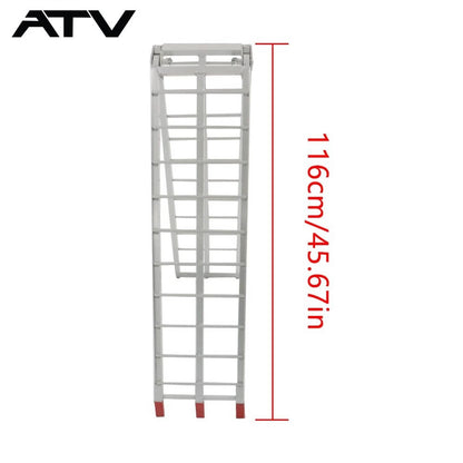 Solidspare Fit For Pickup Trucks Bed 2 × Aluminum Ramp 1500 LBS Foldable Loading Ramps