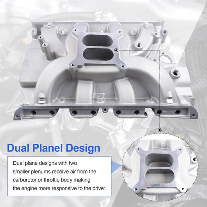 Solidspare Aluminum Dual Plane Intake Manifold For Ford FE 390 406 410 427 428