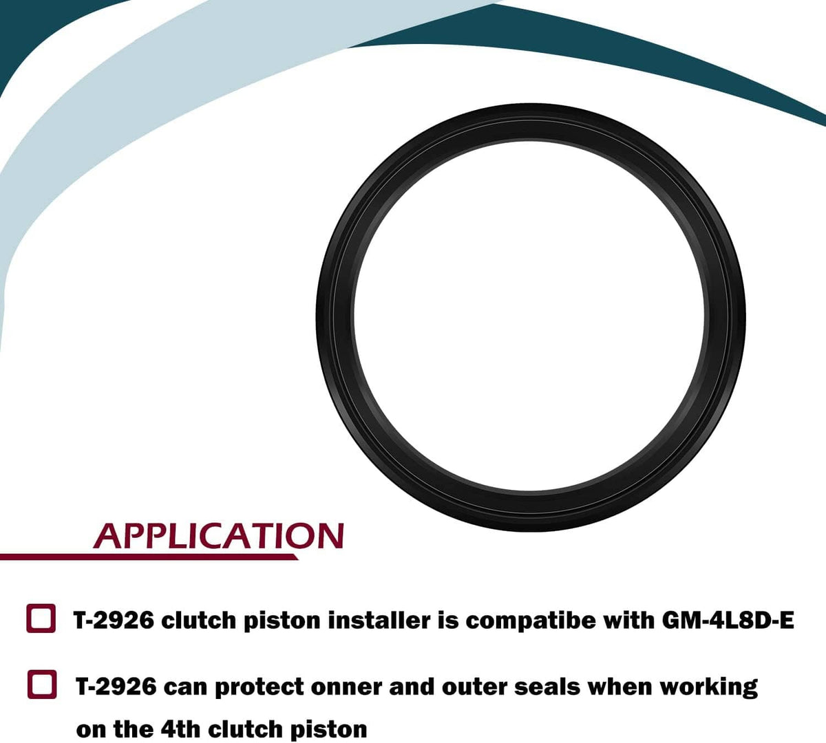 Solid Spare T-2926 4th Clutch Piston & Lip Seal Installer Protector Tool GM 4L80E J-38731