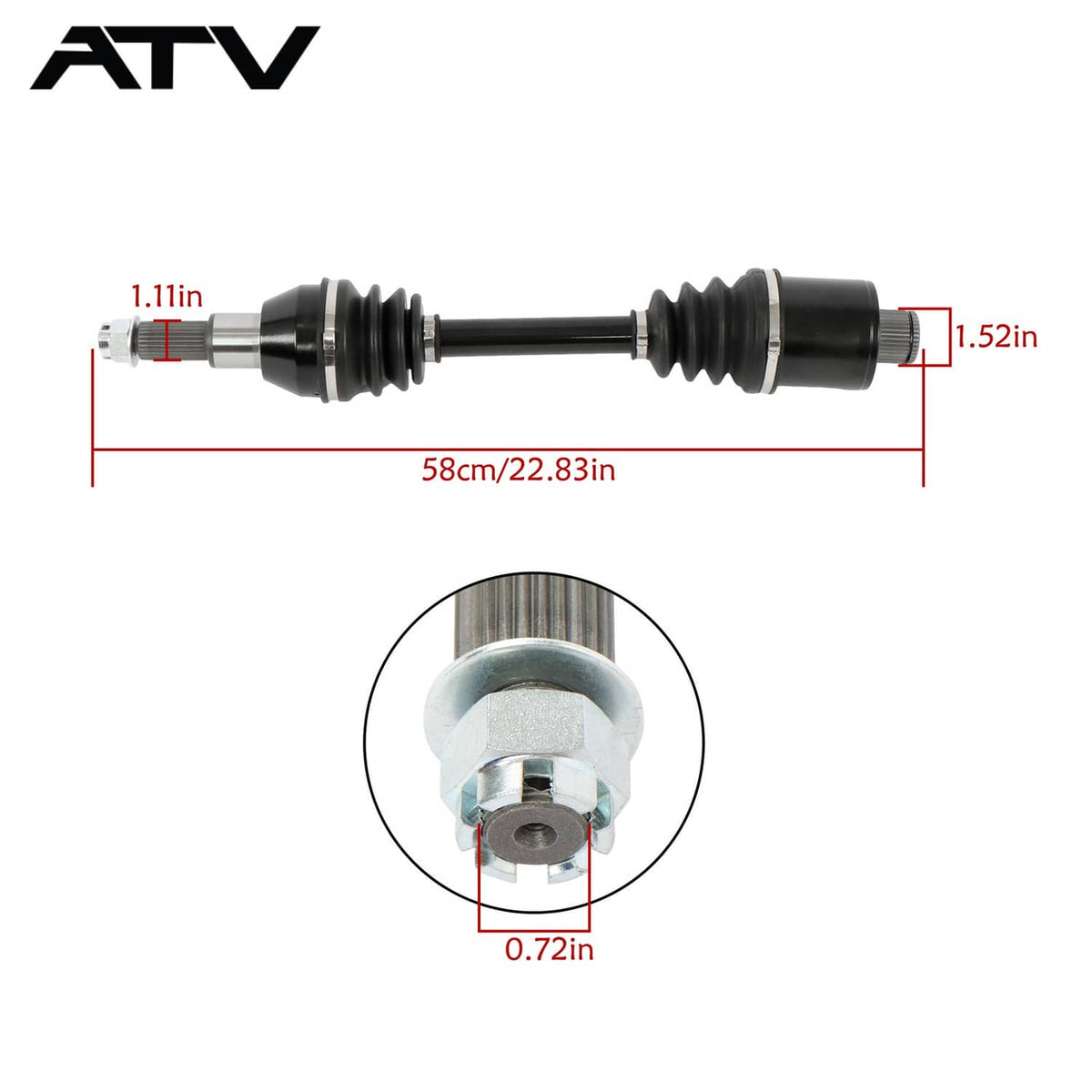 Solidspare Rear Left Right CV Axles Drive Shaft For Polaris Sportsman 500 4X4 1999-2002