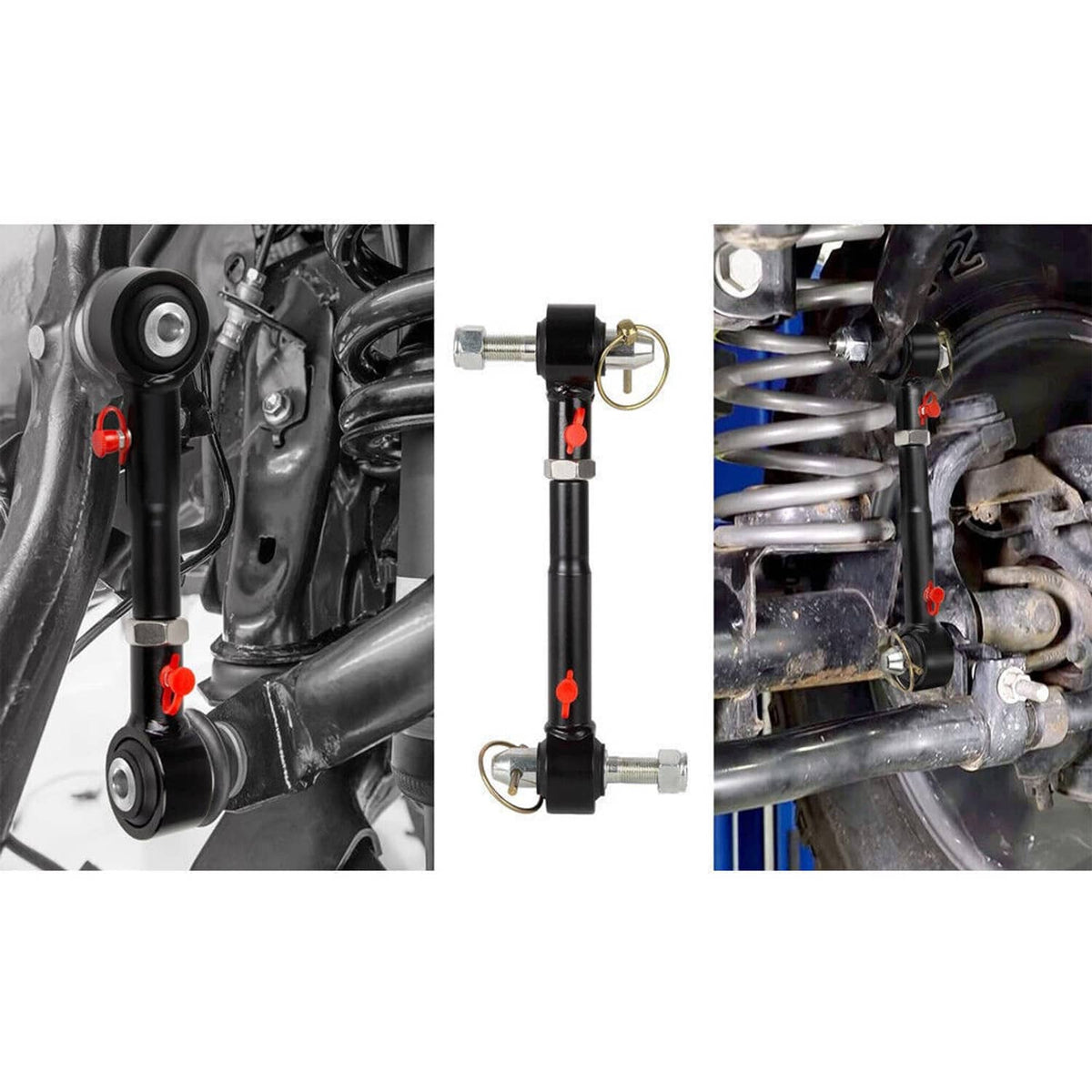 Solidspare For 1998-2006 Jeep Wrangler TJ 2.5-6" Front Sway Bar Link Quicker Disconnects
