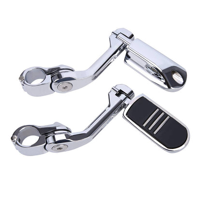 Solidspare Motorcycle 1.25" 32mm Engine Guard Bar Highway Foot Pegs Rest For Harley Touring