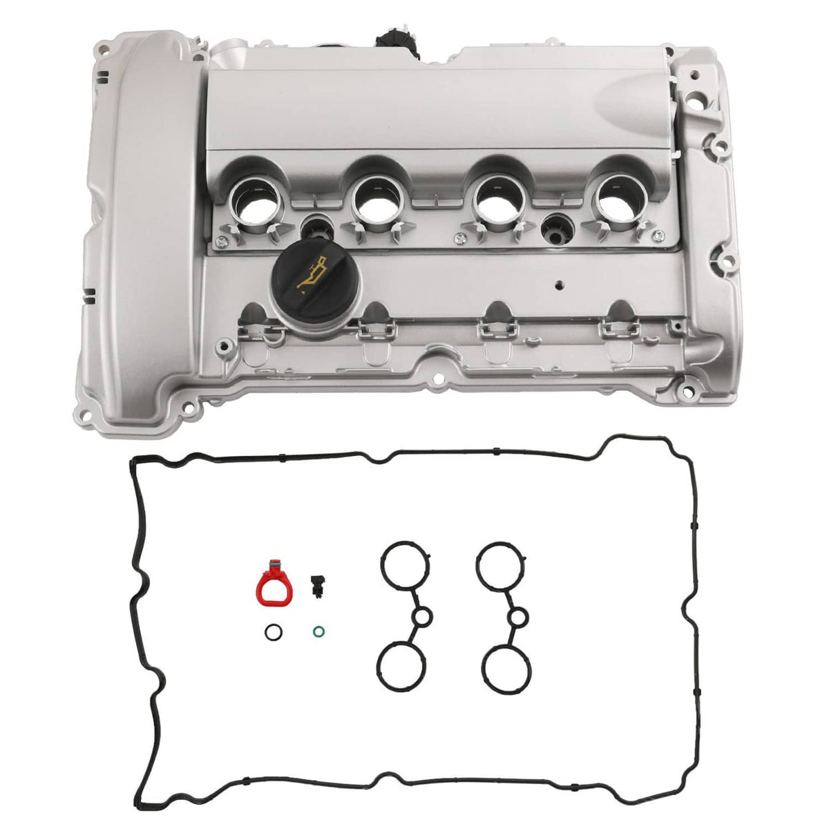 Solidspare Turbo Aluminum Valve Cover W/Gasket For Mini Cooper JCW R55 R56 R59 1.6L