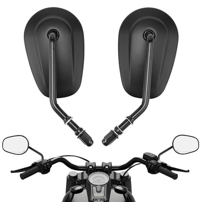 Solidspare Rearview Mirrors Fit For Harley Heritage Softail Deluxe Dyna Fat-Bob Matte Black
